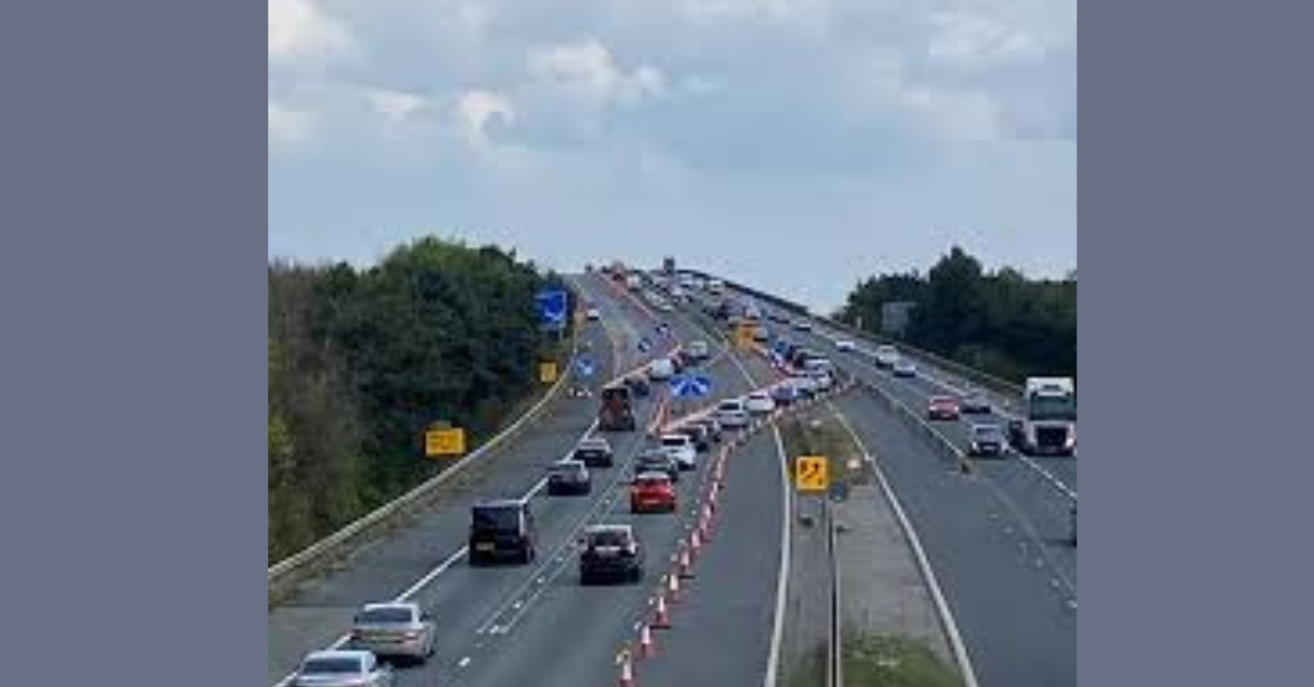 contraflowsystem on a motorway